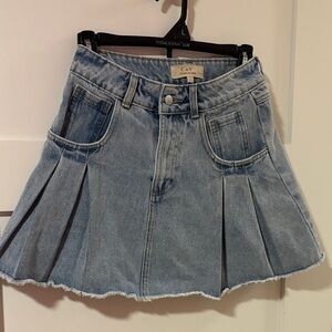 Juniors Blue Denim Skirt
